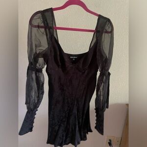 Worn once for love and lemons black mini dress!